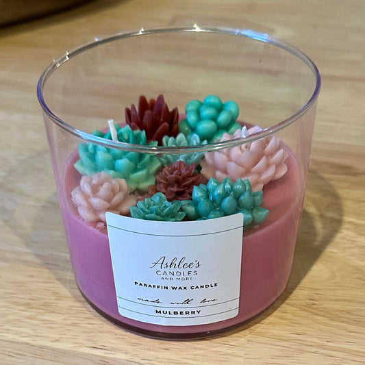 Mulberry Succulent Garden Candle